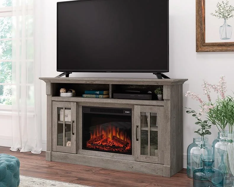 Sauder Sauder Select 277101094 Fireplace TV Credenza with Glass Doors